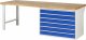 Werkbank 7716A1 | B2500xT900xH890mm | 6xSchublade-VA Werkbank 7716A1 | B2500xT900xH890mm | 6xSchublade-VA