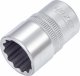 HAZET Steckschlüsseleinsatz 900AZ-11/16 ∙ 1/2 Zoll (12,5 mm) Vierkant hohl ∙ Außen Doppelsechskant-Tractionsprofil ∙ SW 11⁄16″