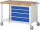 Fahrbare Werkbank 8262 | B1250xT700xH880-1080mm | 4xSchublade-TA