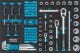 HAZET Werkzeug Satz 163-329/100 ∙ 1/4 Zoll (6,3 mm) Vierkant hohl | 3/8 Zoll (10 mm) Vierkant hohl | 1/2 Zoll (12,5 mm) Vierkant h
