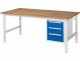 Arbeitstisch Tom höhenverstellbar - KM06 | B2000xT1000xH760-1080mm | B-Platte-25mm