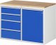 Schubladenschrank LL5.20.12 | B1145xT650xH825mm | B-Top-25mm | 4xSchublade-TA,1xTür Schubladenschrank LL5.20.12 | B1145xT650xH825mm | B-Top-25mm | 4xSchublade-TA,1xTür