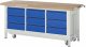 Werkbank mit Fahrgestell 8574I2 | B2000xT700xH880mm | 9xSchublade-TA Werkbank mit Fahrgestell 8574I2 | B2000xT700xH880mm | 9xSchublade-TA