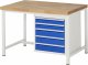 Werkbank höhenverstellbar 8171A1 | B1250xT900xH840-1040mm | 5xSchublade-TA Werkbank höhenverstellbar 8171A1 | B1250xT900xH840-1040mm | 5xSchublade-TA