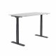 Schreibtisch 1200x605-1255x800mm Platte lichtgrau Gestell sw Schreibtisch 1200x605-1255x800mm Platte lichtgrau Gestell sw