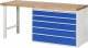 Werkbank 7713A1 | B2000xT700xH890mm | 5xSchublade-VA Werkbank 7713A1 | B2000xT700xH890mm | 5xSchublade-VA