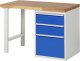 Werkbank 7507A1 | B1250xT700xH890mm | 3xSchublade-VA