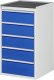 Schubladenschrank L7.5 | B580xT650xH1035mm | MT-Top-25mm | 5xSchublade-VA