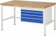 Werkbank höhenverstellbar 8232A1 | B1500xT900xH840-1040mm | 4xSchublade-TA Werkbank höhenverstellbar 8232A1 | B1500xT900xH840-1040mm | 4xSchublade-TA