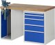 Werkbank 7511A2 | B1250xT700xH890mm | 5xSchublade-TA | 1xSSKL