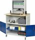 Computer-Tisch 1022 mit Monitorgehäuse T300mm | B1100xT790xH1890mm | mobil Computer-Tisch 1022 mit Monitorgehäuse T300mm | B1100xT790xH1890mm | mobil