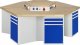 Gruppenwerkbank 492-EA | B2700xT2340xH890mm | 6x2Schubladen-TA | 6x1Tür Gruppenwerkbank 492-EA | B2700xT2340xH890mm | 6x2Schubladen-TA | 6x1Tür
