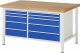 Werkbank höhenverstellbar 8656A2 | B1500xT900xH840-1040mm | 10xSchublade-VA Werkbank höhenverstellbar 8656A2 | B1500xT900xH840-1040mm | 10xSchublade-VA