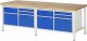 Werkbank höhenverstellbar 8472A2 | B2500xT900xH840-1040mm | 10xSchublade-VA