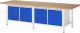 Werkbank höhenverstellbar 8465A2 | B3000xT900xH840-1040mm | 4xTür