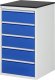 Schubladenschrank L7.5 | B580xT650xH1030mm | M-Top-22mm | 5xSchublade-VA Schubladenschrank L7.5 | B580xT650xH1030mm | M-Top-22mm | 5xSchublade-VA