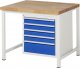 Werkbank höhenverstellbar 8168A1 | B1000xT900xH840-1040mm | 5xSchublade-TA Werkbank höhenverstellbar 8168A1 | B1000xT900xH840-1040mm | 5xSchublade-TA