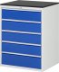 Schubladenschrank XL7.5 | B770xT650xH1030mm | M-Top-22mm | 5xSchublade-TA