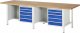 Werkbank höhenverstellbar 8454A2 | B3000xT900xH840-1040mm | 10xSchublade-TA