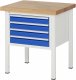 Werkbank höhenverstellbar 8133A2 | B750xT700xH840-1040mm | 4xSchublade-TA