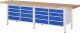 Werkbank höhenverstellbar 8477A2 | B3000xT700xH840-1040mm | 16xSchublade-TA Werkbank höhenverstellbar 8477A2 | B3000xT700xH840-1040mm | 16xSchublade-TA
