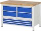 Werkbank höhenverstellbar 8934A2 | B1250xT700xH840-1040mm | 7xSchublade-TA Werkbank höhenverstellbar 8934A2 | B1250xT700xH840-1040mm | 7xSchublade-TA