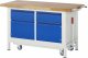 Werkbank mit Fahrgestell 8466I2 | B1500xT700xH880mm | 2xSchublade-TA | 2xTüren Werkbank mit Fahrgestell 8466I2 | B1500xT700xH880mm | 2xSchublade-TA | 2xTüren