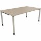 Schreibtisch Vierfuß Rundrohr B1800xT1000xH680-820 si/Eiche Natur Schreibtisch Vierfuß Rundrohr B1800xT1000xH680-820 si/Eiche Natur