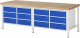 Werkbank höhenverstellbar 8473A2 | B2500xT900xH840-1040mm | 12xSchublade-TA Werkbank höhenverstellbar 8473A2 | B2500xT900xH840-1040mm | 12xSchublade-TA