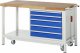 Werkbank mit Fahrgestell 8271 | B1500xT700xH880mm | 5xSchublade-TA Werkbank mit Fahrgestell 8271 | B1500xT700xH880mm | 5xSchublade-TA