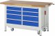 Werkbank mit Fahrgestell 8477 | B1500xT700xH880mm | 8xSchublade-VA Werkbank mit Fahrgestell 8477 | B1500xT700xH880mm | 8xSchublade-VA