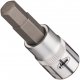 VIGOR Steckschlüsseleinsatz ∙ V7158-4 ∙ 3/8 Zoll (10 mm) Vierkant hohl ∙ Innen Sechskant Profil ∙ SW 9 mm
