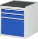 Schubladenschrank L3.5 | B580xT650xH645mm | MT-Top-25mm | 2xSchublade-TA | 1xTür