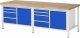 Werkbank höhenverstellbar 8470A2 | B2500xT900xH840-1040mm | 8xSchublade-TA | 2xTür Werkbank höhenverstellbar 8470A2 | B2500xT900xH840-1040mm | 8xSchublade-TA | 2xTür