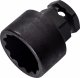 HAZET Schlag- | Maschinenschrauber Steckschlüsseleinsatz 900SZ6-27 ∙ 1/2 Zoll (12,5 mm) Vierkant hohl | 24 mm Außen-Sechskant ∙ Au