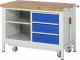 Werkbank mit Fahrgestell 8462 | B1250xT700xH880mm | 3xSchublade-VA Werkbank mit Fahrgestell 8462 | B1250xT700xH880mm | 3xSchublade-VA