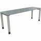 Schreibtisch Vierfuß Quadratrohr B2000xT600xH680-820 si/Beton hell Schreibtisch Vierfuß Quadratrohr B2000xT600xH680-820 si/Beton hell