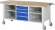 Fahrbare Werkbank 8566 | B2000xT700xH880-1080mm | 4xSchublade-VA Fahrbare Werkbank 8566 | B2000xT700xH880-1080mm | 4xSchublade-VA
