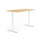 Schreibtisch 1200x605-1255x800mm Platte Buche Gestell ws Schreibtisch 1200x605-1255x800mm Platte Buche Gestell ws