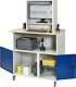 Computer-Tisch 1023 mit Monitorgehäuse T300mm | B1100xT790xH1890mm | mobil Computer-Tisch 1023 mit Monitorgehäuse T300mm | B1100xT790xH1890mm | mobil