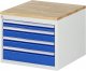 Schubladenschrank L2.7 | B580xT650xH465mm | B-Top-25mm | 4xSchublade-VA