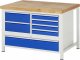Werkbank höhenverstellbar 8931A2 | B1250xT900xH840-1040mm | 7xSchublade-TA Werkbank höhenverstellbar 8931A2 | B1250xT900xH840-1040mm | 7xSchublade-TA