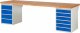 Werkbank 7821A3 | B3000xT900xH840mm | 10xSchublade-TA Werkbank 7821A3 | B3000xT900xH840mm | 10xSchublade-TA