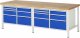 Werkbank 8476A2 | B2500xT900xH840mm | 14xSchublade-VA