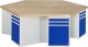Gruppenwerkbank 492 | B2700xT2340xH890mm | 6x2Schubladen-VA | 6x1Tür Gruppenwerkbank 492 | B2700xT2340xH890mm | 6x2Schubladen-VA | 6x1Tür