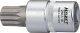 HAZET Öldienst Schraubendreher-Steckschlüsseleinsatz 2567-16 ∙ 1/2 Zoll (12,5 mm) Vierkant hohl ∙ Innen Vielzahn Profil XZN mit 