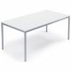 Konferenztisch 1400x720x800mm Platte weiß Gestell silber Konferenztisch 1400x720x800mm Platte weiß Gestell silber
