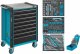 HAZET Werkstattwagen Assistent 179NX ∙ Sortiment 179NX-8/228 ∙ 228-teilig ∙ Schubladen | flach: 7× 81 x 522 x 398 mm ∙ Schubladen