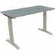 Schreibtisch Kufe Einzels. Quadrat B1200xT600xH650-850 si/Beton hell Schreibtisch Kufe Einzels. Quadrat B1200xT600xH650-850 si/Beton hell