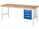 Arbeitstisch Tom höhenverstellbar - KM07 | B2000xT800xH760-1080mm | B-Platte-25mm